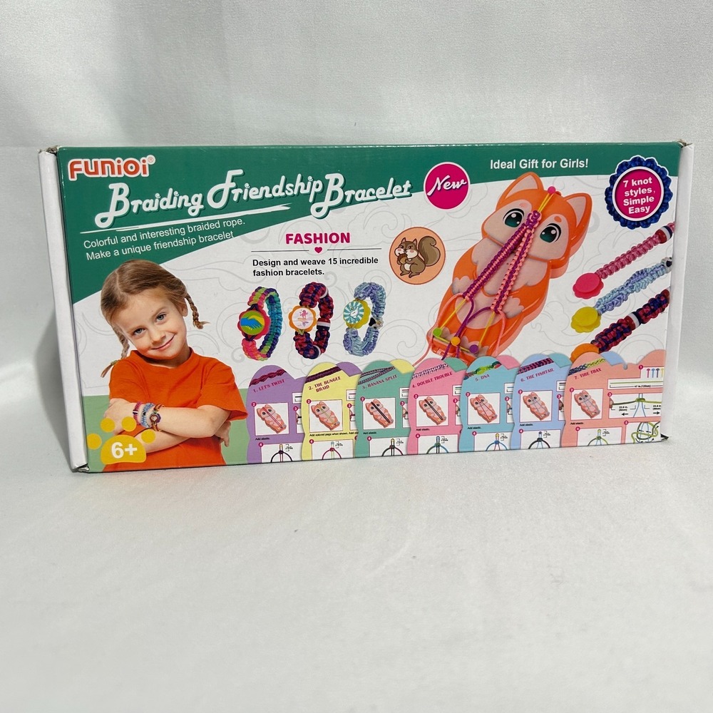 Braiding Friendship Bracelet Kit DIY Jewelry Making Kit for Kids Crafts Set NEW - Picture 2 of 11